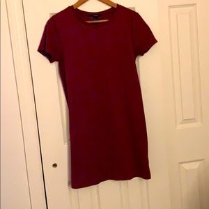 Burgundy T Shirt Dress.